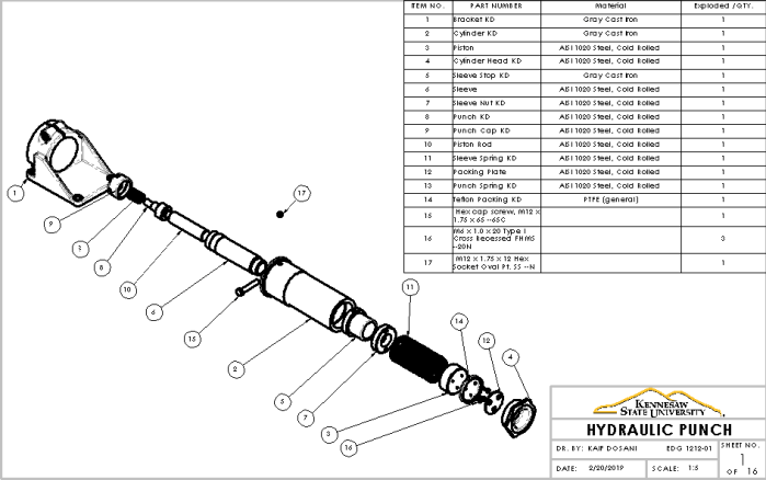 Hydraulic Punch Exploded