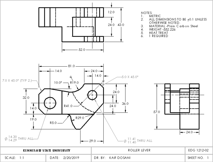 Roller Lever XXX drawing